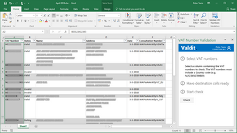 VAT Number Check for Excel